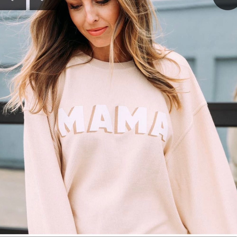 BRAND NEW CORDED MAMA SWEATSHIRT